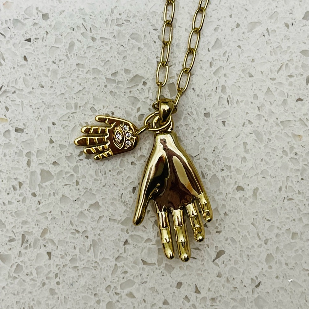 Local Eclectic Hamsa Charm Necklace